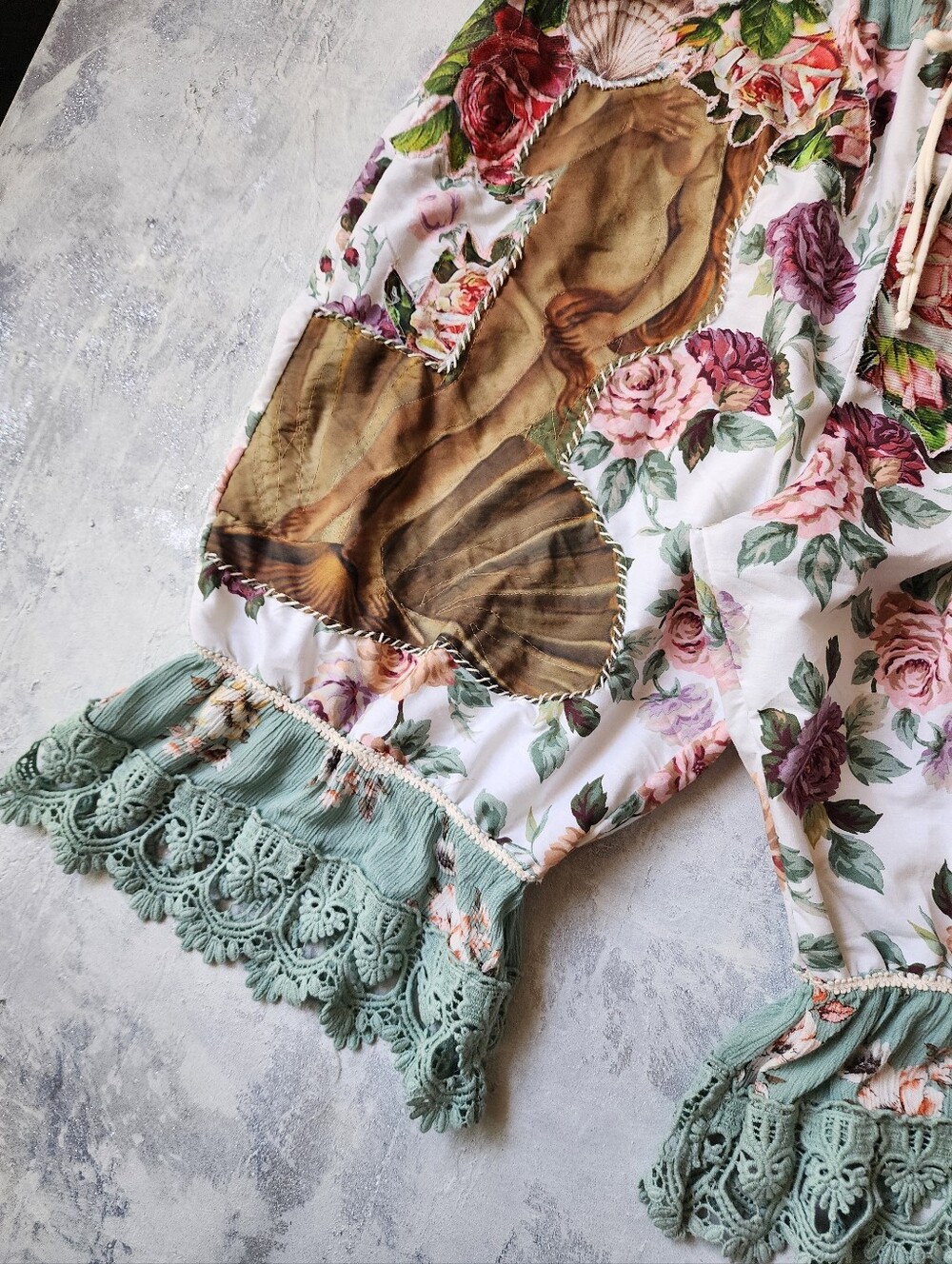 Bloomers Victorian Pants Vintage Cottage Ruffles Venus Patchwork Antique Lace - Picture 5 of 12